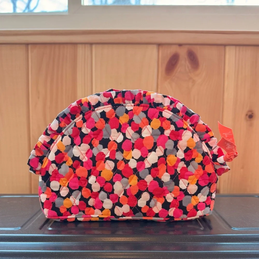 Vera Bradley Glenna Ruffle Quilted Cosmetic Bag
